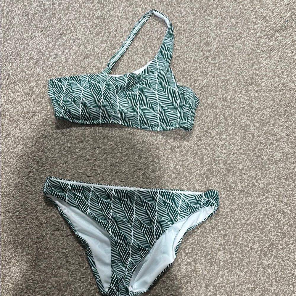Giani Bernini Green Leaf Print Bikini